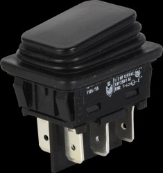 01934.3112-02 Wippschalter EIN - EIN, 2 polig, schwarz