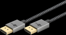 77445 DisplayPort to DisplayPort cable, textile version, 8K 120 Hz, 2