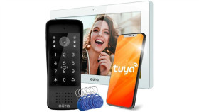 Wideodomofon Eura Vdp-86A3 - Monitor 10 Cali Biały Tuya