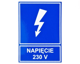 Tabliczka /znak informacyjny/ TZI 52X74S NAP.230V E04TZ-01041110800 /10szt./