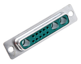 Złącze D-Sub 13-pinowe Żeński Proste Montaż na panelu Złoto na niklu