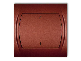 LOGO Wyłącznik 2-biegunowy podświetlany brązowy metalik 9LWP-9L KARLIK