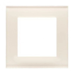 Simon 55 Ramka 1-krotna Nature Szkło mrożone kremowe TRN1/171