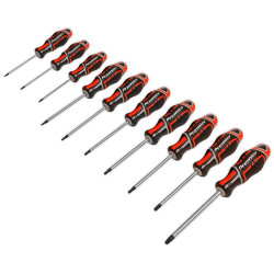 Sealey AK4324 Screwdriver Set 10pc TRX-Star* GripMAX&#xAE; - Red