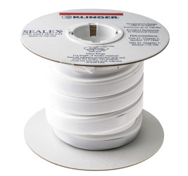 Taśma teflonowa szerokość 20mm długość 5m grubość 7mm Biały Klinger