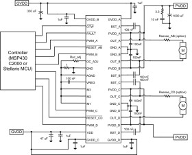 70V, 6A dual H-bridge motor driver with current regulation