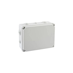 IP65 Puszka hermetyczna LIGHT 197x260x100 pokrywa pełna, z dławicami (4xM25, 6xM40)