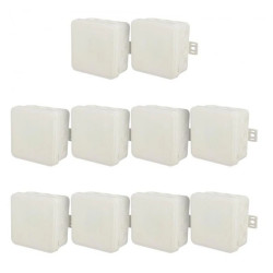 Puszka hermetyczna natynkowa elastyczna 100x100x41mm 12-wlotowa, zamknięcie na klik IP54 biała EDO 10szt