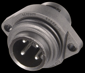 CA 6 GS 6-pin +PE surface-mounted plug with flange
