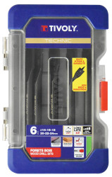 Wiertło Tivoly Wiertło do drewna HCS 6 szt. Zestaw wiertła do drewna