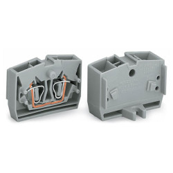 WAGO 264-262 12-way 10mm 4 Conductor Snap In Terminal Strip Grey AWG28-12