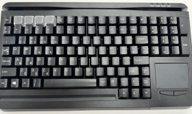 Klawiatura przewodowa, kolor: Czarny, PS/2, Qwerty EU, Ceratech