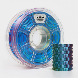 R3D PLA Magic SILK 1.75mm 1kg Tri-Color Blue Yellow Fuchsia , multi, wielokolorowy, jedwabisty