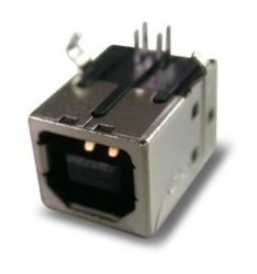 GNIAZDO USB B DO DRUKU CZARNE KĄTOWE (5 SZTUK) (ZLUSB GNB-163BL)