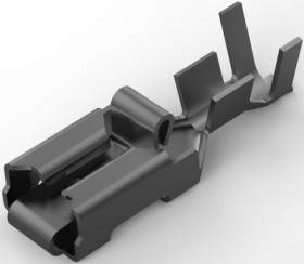 Uninsulated flat plug sleeve, 6.35 x 0.81 mm, 1.03 to 2.62 mm², AWG 17 to 13, brass, tin-plated, 880645-6