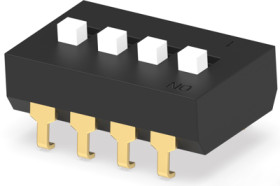 DIP switche, Off-On, 4 pole, straight, 1 A/5 VDC, 1825058-7