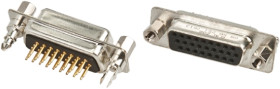 Złącze D-Sub 26-pinowe Żeński Proste Przewlekany raster 2.29mm Złoto