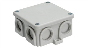 Puszka Natynkowa, Materał-Bakelit, Kolor Ral7035, Ip54, 500V, 7 Wyjść K76