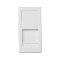 Simon Connect Płytka K45/2, 1x RJ z osłoną 22,5x45mm INFRA+ czysta biel KA75/9