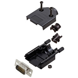 Encitech 6355-8053-01 D-Sub Pin Strip set 15 Pins Solder Bucket