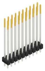 Pin header, 20 pole, pitch 2.54 mm, straight, black, 10055907