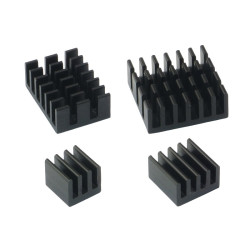 Zestaw aluminiowych radiatorów do Raspberry Pi 4B, czarne - 4 szt.