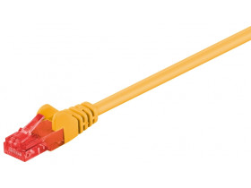 Kabel Patchcord CAT 6 U/UTP RJ45/RJ45 0.25m żółty
