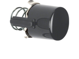 BERKER 1930/Glass/Palazzo Przycisk do wyłącznika i sygnalizatora E10 czarna 122501 HAGER