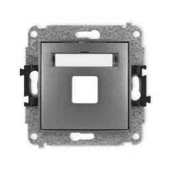 ICON Mechanizm gniazda multimedialnego pojednczego bez modułu (standard Keystone) grafitowy 11IGM-1P