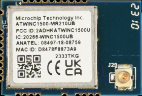 ATWINC1500-MR210UB1954 IoT Modul, 802.11 b/g/n, 4 MB, uFL-Conector