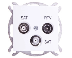 Sentia Gniazdo antenowe RD/TV/SAT/SAT końcowe białe 1460-10