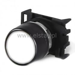 Przycisk sterowniczy, stabilny niski 22mm biały