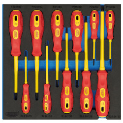 Draper Expert 63379 VDE Screwdriver Set in 1/2 Drawer EVA Insert Tray (11 Piece)