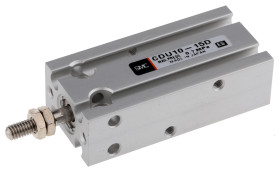 Siłownik pneumatyczny z tłoczyskiem skok: 15mm SMC Ø 10mm dwustronnego działania Action 67mm z amortyzacją elastyczną