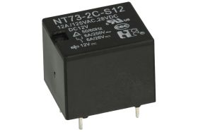 Przekaźnik; elektromagnetyczny miniaturowy; NT73-2CS12DC12V0.36; 12V; DC; 1 styk przełączny; 12A; 125V AC; 12A; 28V DC; do druku