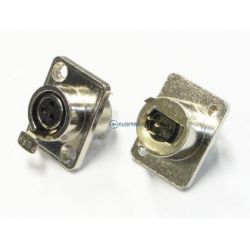 XLRmini 3pin gniazdo żeńskie metalowe do obudowy