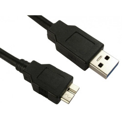 Kabel USB Złącze A USB A Złącze B USB B dł. 0.7m Przewód przedłużający USB USB 3.0 kolor: Czarny