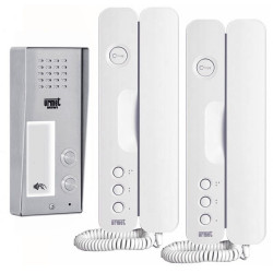 Zestaw domofonowy 6025/402-RF-N dla 2 lok. ELITE/2xSigno biały z czytn. URMET