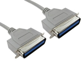 Kabel równoległy, 3m, Drukarka, Szary, Aluminium/mylar