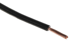 Przewód montażowy 1,5 mm² Czarny RS PRO Bezhalogenowe 15 AWG 750 V dł. 100m 30/0,25 mm +90°C BS EN 50525-3-41, Klasa 5