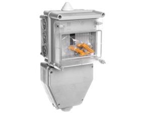 Skrzynka zabezpieczeniowa kablowa SWKI-3 40A z listwą TH35 9653-100