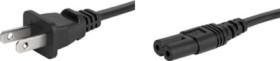Device connection cable, North America, plug type A, straight on C7 socket, straight, SPT-2 2 x AWG 18, black, 2 m, 6010.5274