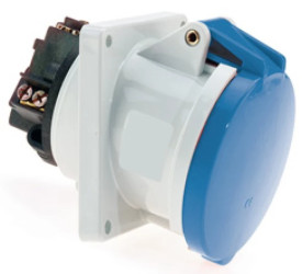 Gniazdo tablicowe skośne 63A 3p 230V 6h IP44 12563