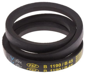 Pas napędowy, profil B, materiał: PET, guma, 17mm x 11mm x 1.15m, RS PRO