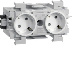 Gniazdo Schuko 2-kr-45st.wtyk zac.mont.front bia GS20119010