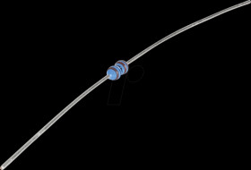 MF0204FTE52-1R Resistor, metal film, 0204, 1.0 Ohm, TK 50, 0.4 W, 1