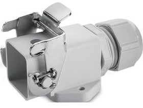 Surface mount housing, size HA3, PA, PG11, angled, longitudinal bow locking, IP65, 10424200