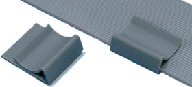 Flat cable clip, PVC, gray, self-adhesive, (L x W x H) 14.22 x 14.2 x 7.4 mm, FCC5-A-C8