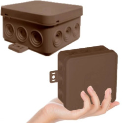 VIPLAST Puszka V7 Bryzgoszczelna Brązowa IP54