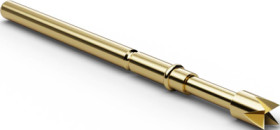 Standard test pin with probe, round head, Ø 1.66 mm, travel  5 mm, pitch 2.54 mm, L 32 mm, F77214S200L300